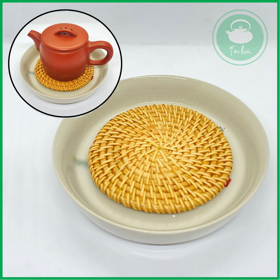 Thuyền trà kèm đế mây dưỡng ấm