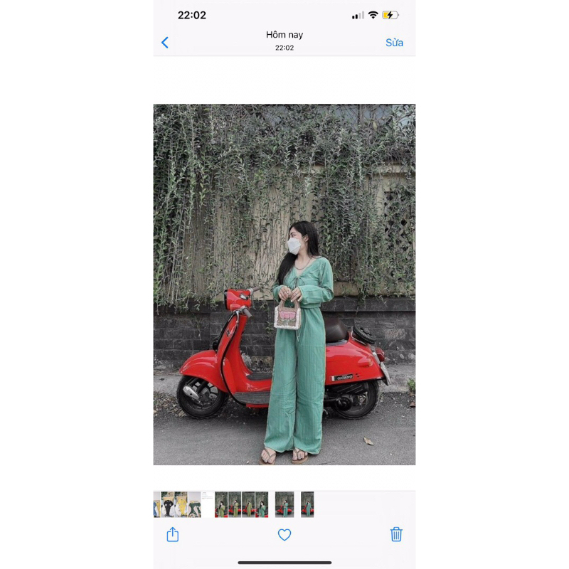 Set Bộ Đồ Thun Đũa Áo Tay Dài Thắt Nơ Quần Suông rộng cạp cao MaN