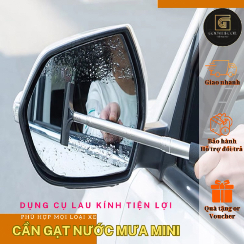 Dụng Cụ Gạt Nước Mưa Ô Tô Cho Gương Chiếu Hậu 2 Bên Xe Hơi- Tiện Lợi Dễ Dàng Sử Dụng Cho Mọi Loại Xe Hơi