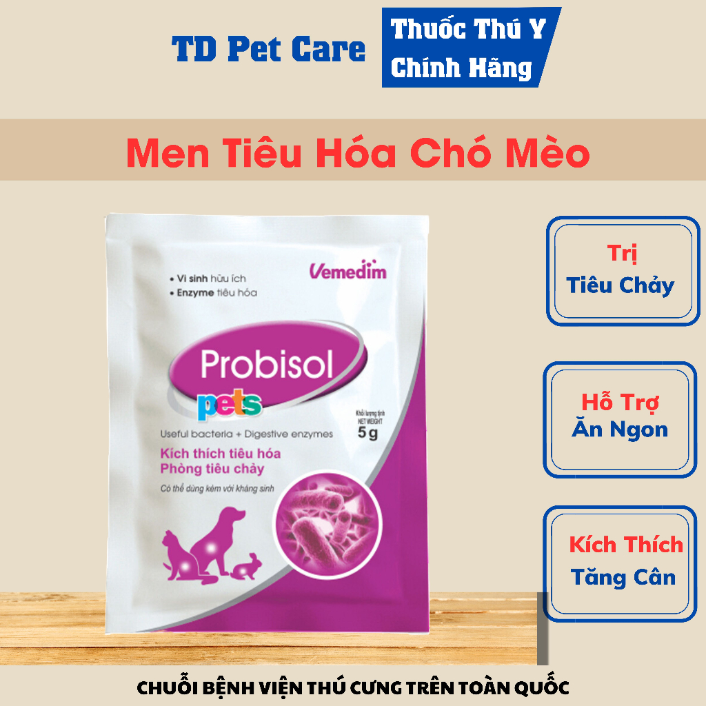 Men Tiêu Hóa Cho Chó Mèo Hấp Thụ Thức Ăn Tốt Hơn Probisol - Vitamin Tổng Hợp Dành Cho Thú Cưng