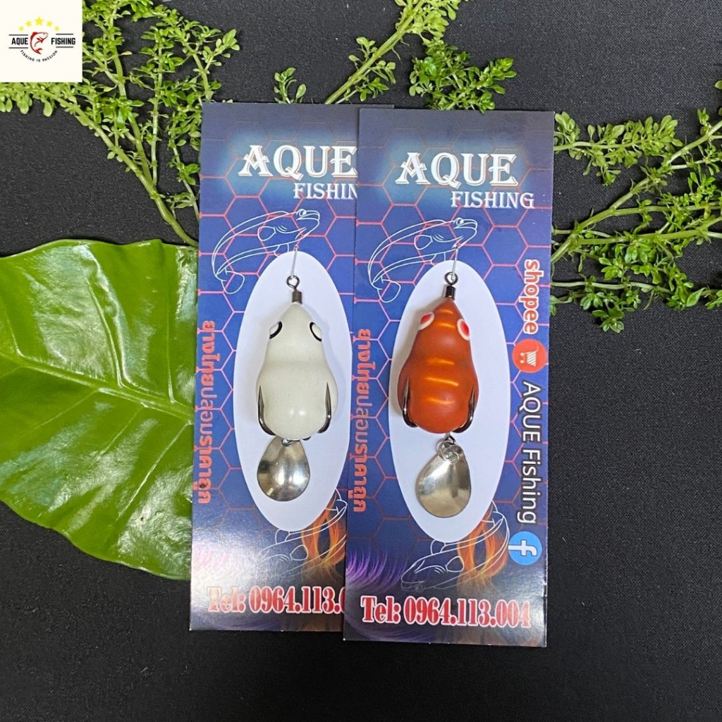 Nhái hơi F1 F2, mồi giả câu lure cá lóc size 3.8cm nặng 7g-10g chất lượng giá rẻ Aque fishing
