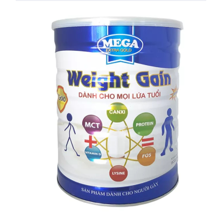 (Chính hãng, 900g, HSD T6/2025) Sữa tăng cân Mega Weight Gain cho người gầy dùng cho bé 1 tuổi trở lên và người lớn