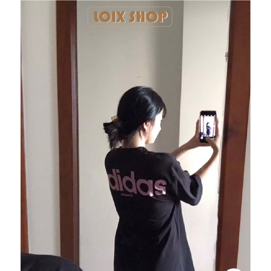 Áo thun Adidas nam nữ chất liệu cotton 100% basic tee phông trơn tay lỡ oversize Loix