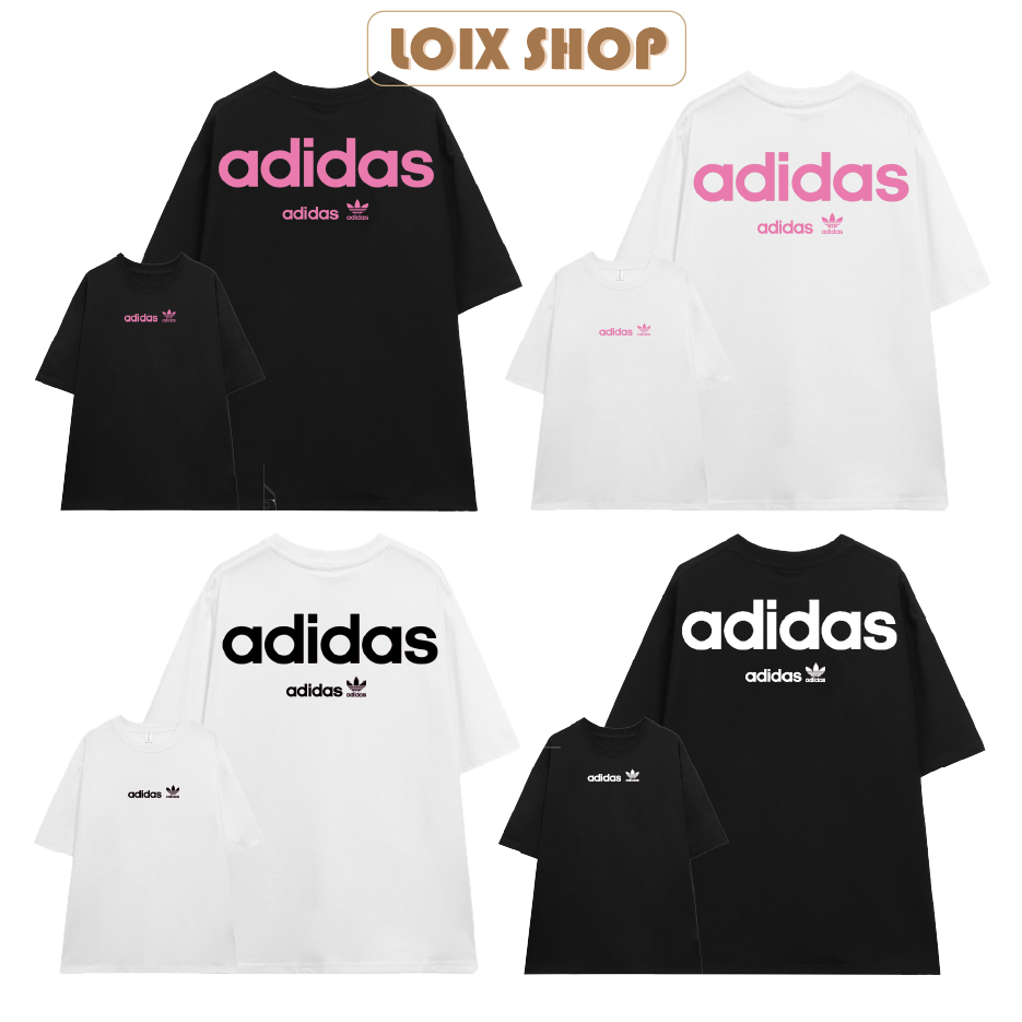 Áo thun Adidas nam nữ chất liệu cotton 100% basic tee phông trơn tay lỡ oversize Loix