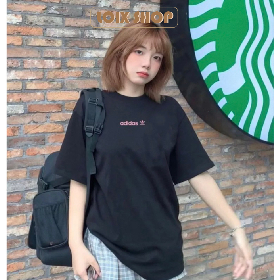 Áo thun Adidas nam nữ chất liệu cotton 100% basic tee phông trơn tay lỡ oversize Loix