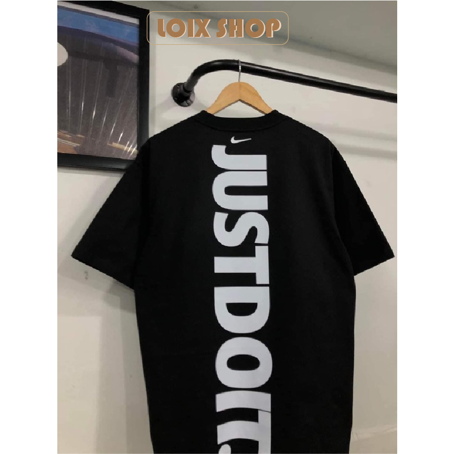Áo thun Nike cotton100% in hình form rộng unisex phông basic nam nữ tay lỡ oversize Loix.shop