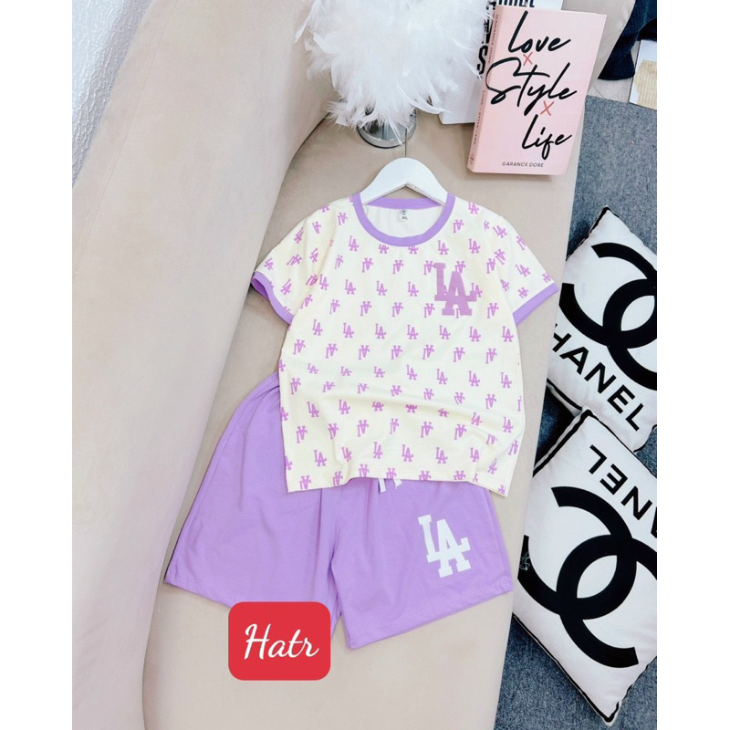 20-40kg (nhiều màu) bộ cotton mặc nhà LA, quần áo bé gái size đại