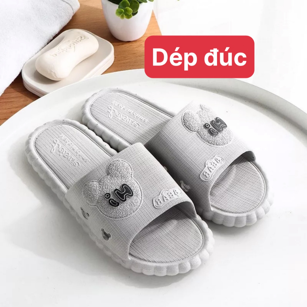 Dép nữ đi trong nhà tắm văn phòng quai ngang kiểu lê chống trơn trượt đi mưa unisex ulzzang-giày dép 555