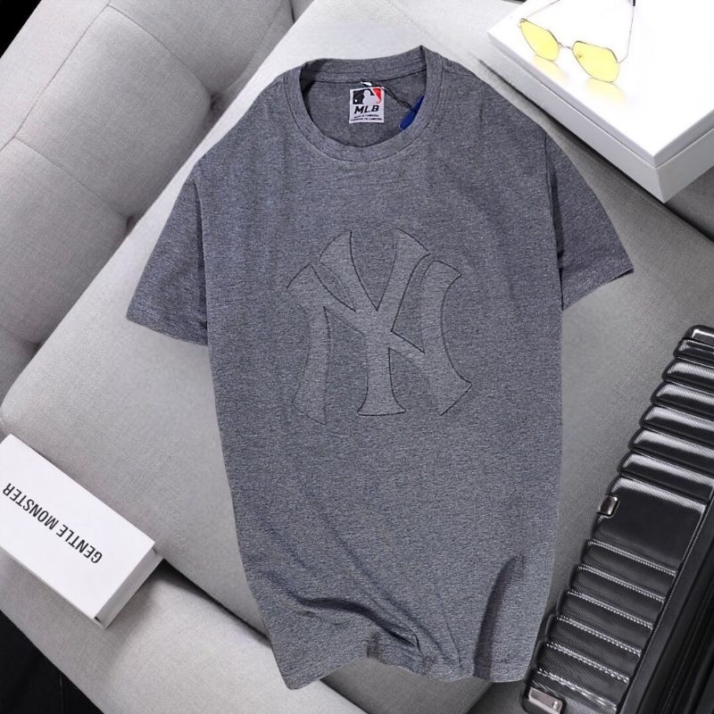 Áo thun nam tay ngắn thun cotton logo dập nổi New York AXK074