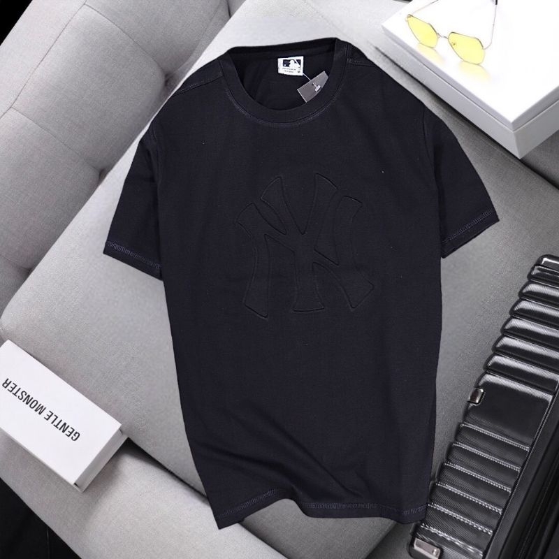Áo thun nam tay ngắn thun cotton logo dập nổi New York AXK074