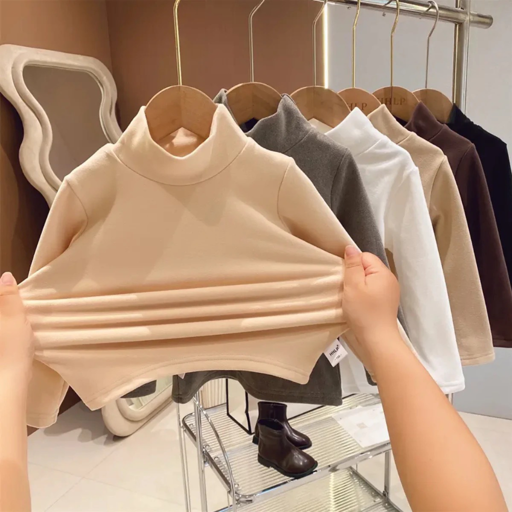 Áo Dài Tay Cho Bé Trai Bé Gái HML PHONG CÁCH HÀN QUỐC Áo Giữ Nhiệt Cho Bé Chất Zip  Ấm Áp Xinh Xắn Size Đạ