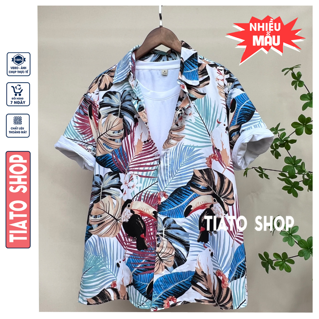 Sơ mi đi biển, đồ đôi đi du lịch, đồng phục nhóm, sơ mi trái cây hoa lá