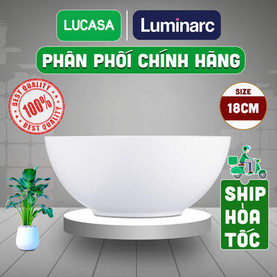 Tô Thủy Tinh Luminarc Diwali Trắng 18cm - L3975 | Phân Phối Chính Hãng