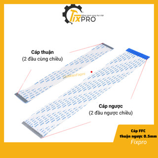 Cáp FFC 10P-40P thuận 0.5mm - 1mm dài 20cm (Túi 5 chiếc)