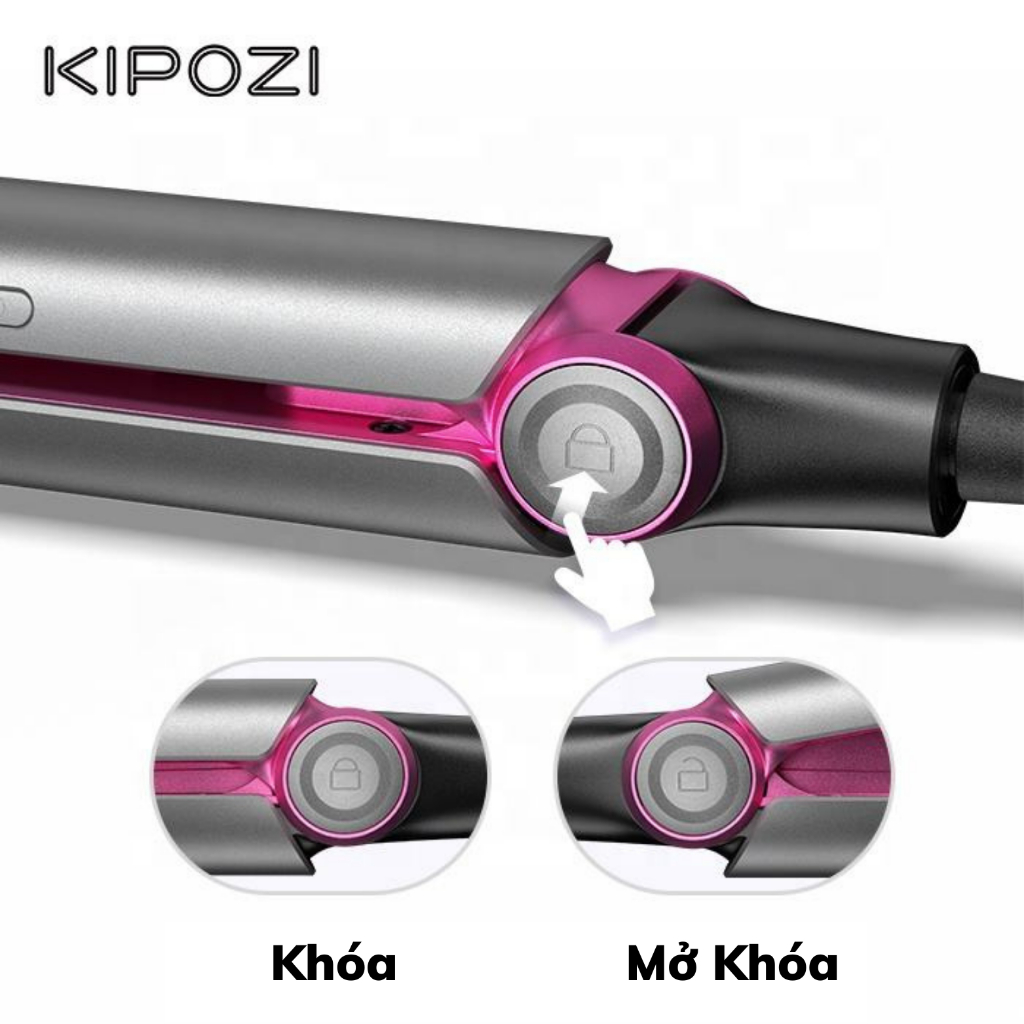 Máy làm tóc ,máy ép tóc ,máy là tóc KIPOZI-V6 Cao Cấp ,màn hình LED hiển thị nhiệt ,chống bỏng bên ngoài An Toàn