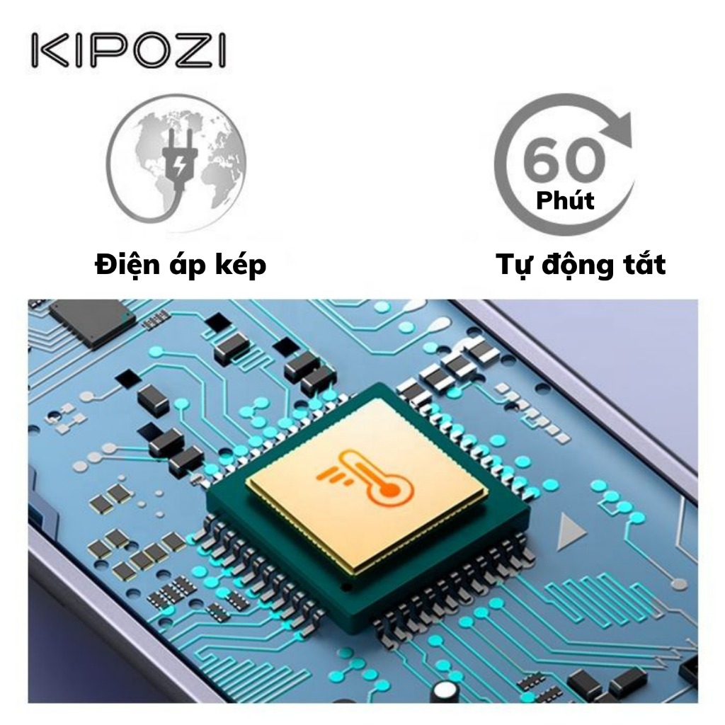 Máy làm tóc ,máy ép tóc ,máy là tóc KIPOZI-V6 Cao Cấp ,màn hình LED hiển thị nhiệt ,chống bỏng bên ngoài An Toàn