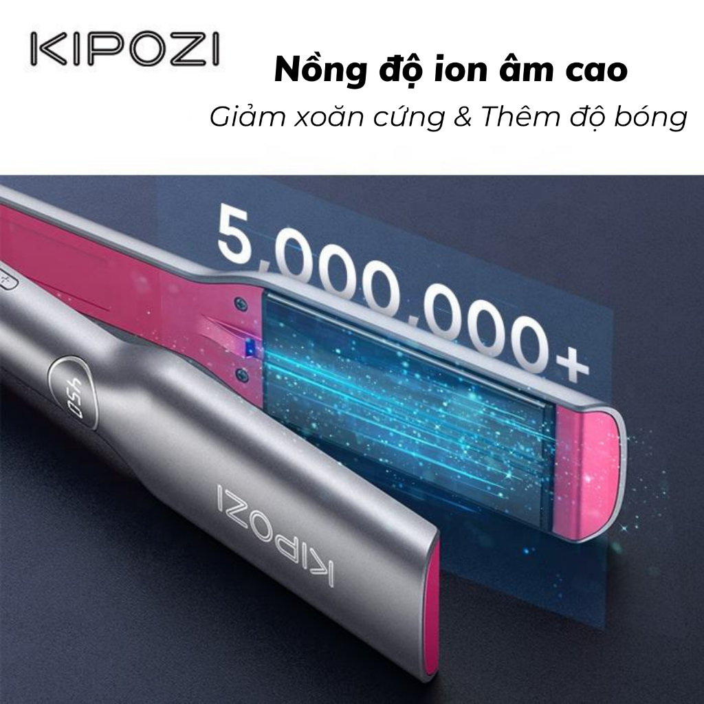 Máy làm tóc ,máy ép tóc ,máy là tóc KIPOZI-V6 Cao Cấp ,màn hình LED hiển thị nhiệt ,chống bỏng bên ngoài An Toàn