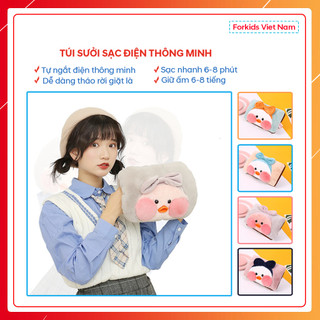 Túi Sưởi ấm Chườm nóng sạc điện thông minh hình thỏ mặt trăng siêu dễ thương