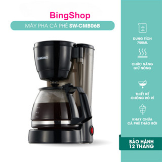 Máy Pha Cà Phê Tự Động SAMONO SW-CMB06B Dung Tích 750ml Nhiều Chức Năng Nhỏ Gọn Phù Hợp Cho Gia Đình Chính Hãng