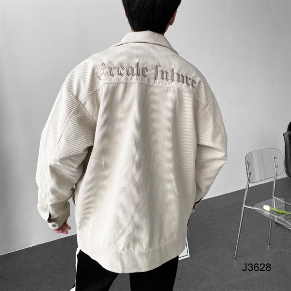 Áo Khoác Sơmi Form Rộng Unisex Nam Nữ THESIX Trơn Không Họa Tiết Cài Nút Chất Liệu Cotton Dày Dặn J3628