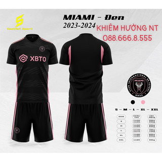 Áo bóng đá clb miami “đen” sân khách mẫu mới nhất 2023-2024