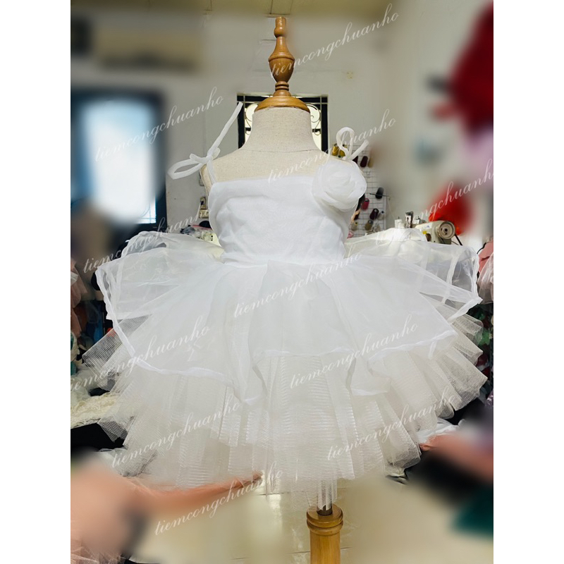 Áo Hai Dây kèm hoa xoè xinh xắn cho bé 🌸TIỆM CÔNG CHÚA NHỎ🌸