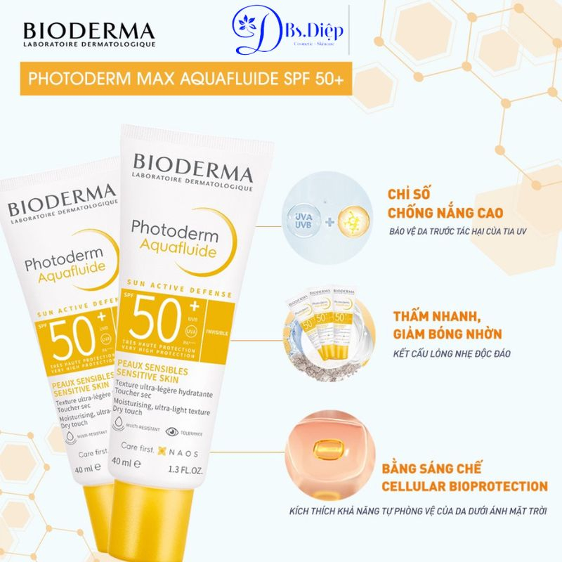 Kem chống nắng BIODERMA Photoderm Aquafluide SPF 50+
