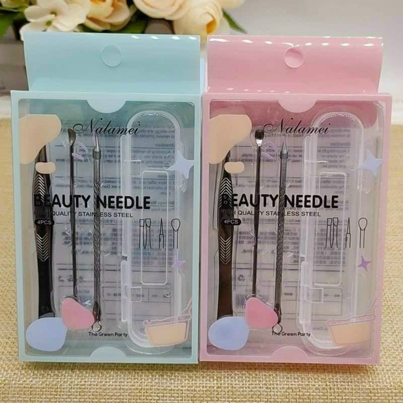 Bộ Nhíp 3 món Nalamei kèm Hộp Đựng tiện dụng