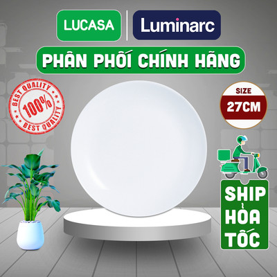 Đĩa Thủy Tinh Luminarc Diwali Trắng 27cm - L3604 | Phân Phối Chính Hãng