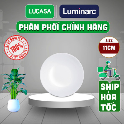 Đĩa Chấm Thủy Tinh Luminarc Diwali Trắng 11cm - L3977 | Phân Phối Chính Hãng