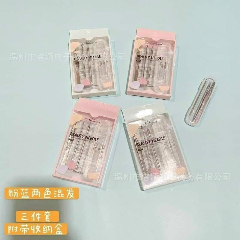 Bộ Nhíp 3 món Nalamei kèm Hộp Đựng tiện dụng