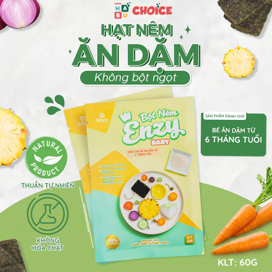 Hạt Nêm Cho Bé Ăn Dặm Enzy Food 60g