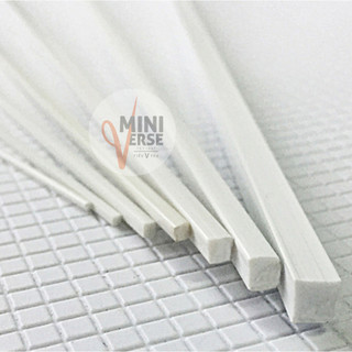 [Tiểu V Trụ] Thanh ABS, Cột nhựa làm mô hình, dạng vuông đặc (dài 50cm/cây)