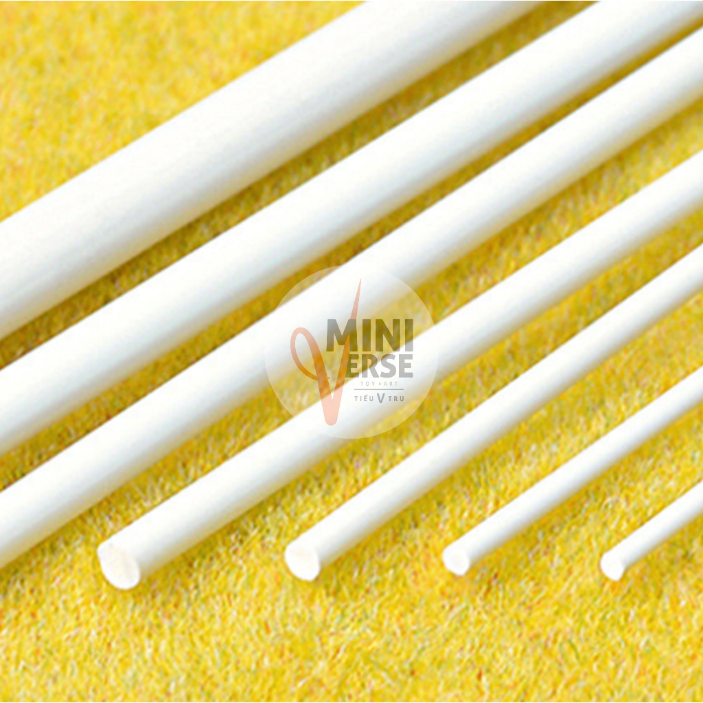 Thanh ABS, Cột nhựa làm mô hình, sa bàn, dạng tròn đặc