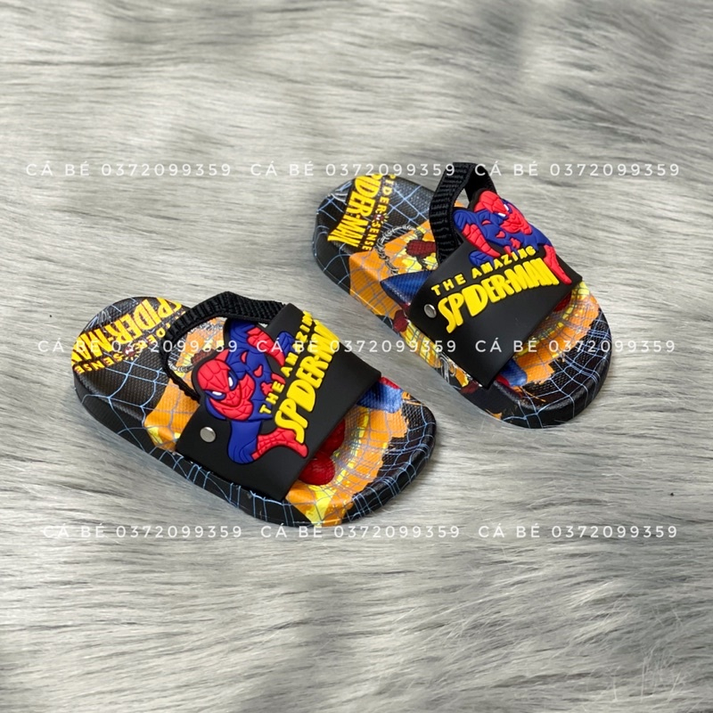 ⚡️ Dép lê có quai thun cho bé trai tập đi, êm mềm, chắc chắn hình siêu nhân người dơi sz 18-23