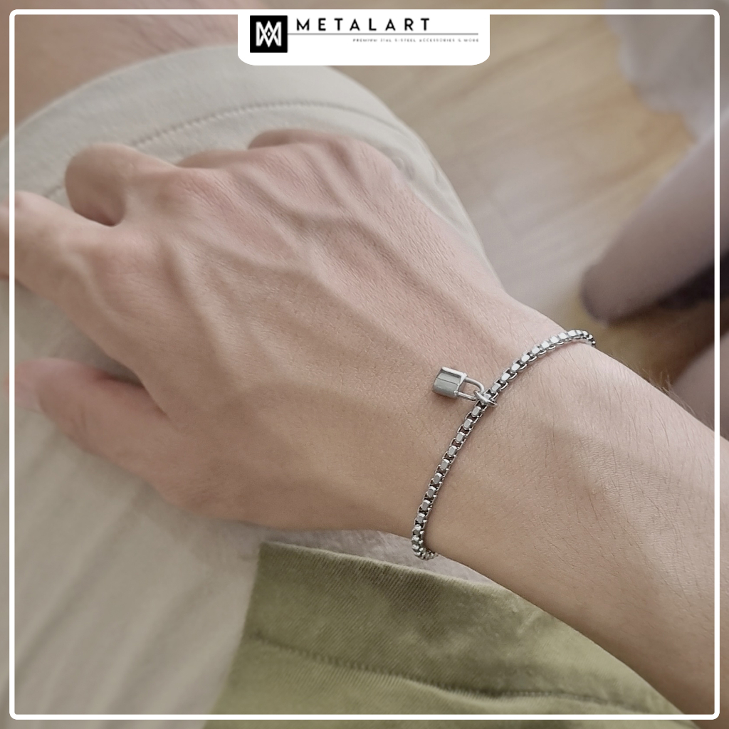 LẮC TAY UNISEX MIX CHARM KHÓA - TRANG SỨC PHỤ KIỆN ĐEO TAY THỜI TRANG/ CHẤT LIỆU HỢP KIM TITAN CHỐNG OXI HÓA HOÀN TOÀN.