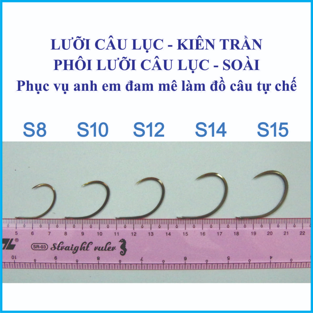 Phôi lưỡi câu lục - Soài - Bán theo bộ (Thép dây đàn Piano T9A)