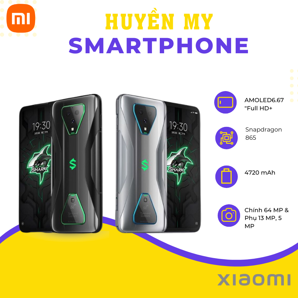 Điện thoại Xiaomi Black Shark 3 Gaming Máy mới 100% fullbox, BH 12 tháng- Hàng chính hãng