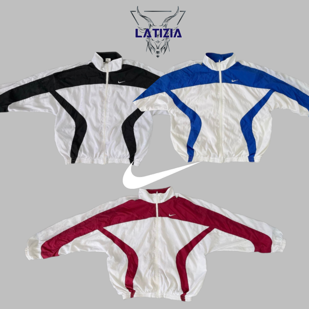 Áo Khoác Jacket Nike Vintage Viền Áo Độc Lạ, Nam Nữ Vải Dù 2 Lớp Cao Cấp, Form Chuẩn I Hình M11 Latizia,vn