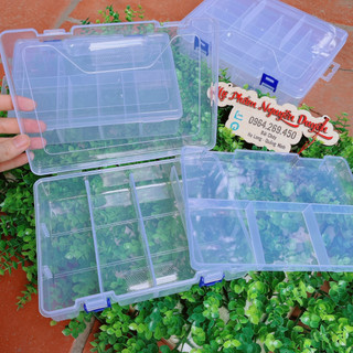 Hộp nhựa 2 tầng chia ngăn đựng ghim kẹp lược