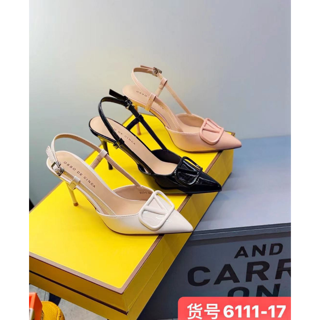 Giày cao gót nữ bít mũi gót nhọn cao 10p  fulbox 6111-17 HACHI SHOES