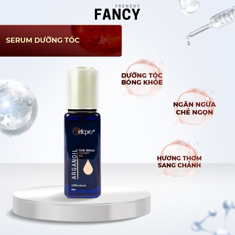 Dầu Dưỡng Tóc Hellopro 40ml Dạng Serum Không Bết Tóc, Phủ Bóng Mượt, Ngăn Gãy Rụng Cho Tóc Hư Tổn, U
