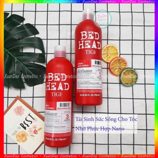 Dầu Gội Xả Tigi Đỏ Bed Head Phục Hồi Cấp Độ 3 - 750ml Cặp Dầu Gội Đầu Xả Phục Hồi Tóc Hư Tổn