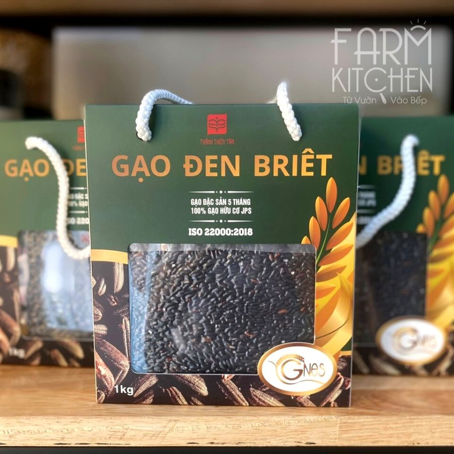 Gạo lứt đen organic hữu cơ JAS (gạo briet) - dẻo mềm, hỗ trợ tiểu đường, giảm cholesterol,giảm cân, eatclean