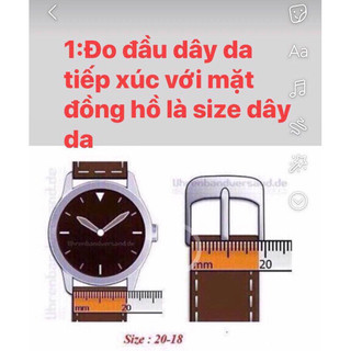Dây da đồng hồ da bò thật màu trắng