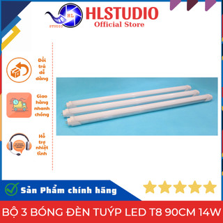 Bộ 3 Bóng Đèn Tuýp Led T8 90cm 14w Giá Tốt, Tiết Kiệm Điện HL Studio