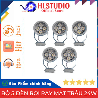 Bộ 5 Đèn Rọi Ray Mắt Trâu 24w, Đèn Trang Trí Giá Tốt HL Studio