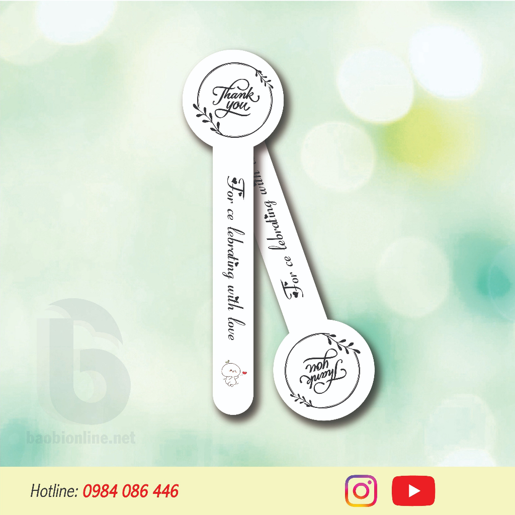 TEM NHÃN DÁN THANK YOU DÀI | TEM NIÊM PHONG THANK YOU KÍCH THƯỚC 3x10CM - BAOBIONLINE
