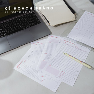 Ruột Sổ Còng A5 6 Lỗ – Giấy 100gsm Kimmi Nhật – Trơn Mịn – 45 Tờ