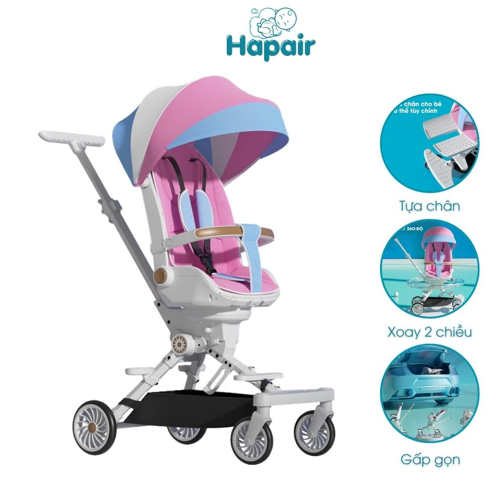 Xe đẩy cho bé HAPAIR cao cấp xoay hai chiều 360 độ có thể gấp gọn, thoáng mát cho bé - Bảo hành 24 tháng